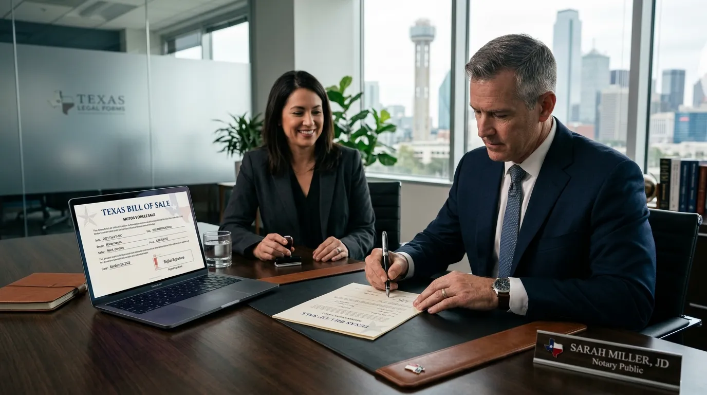 Texas Bill of Sale Hero Image Texas Bill of Sale Hero Image